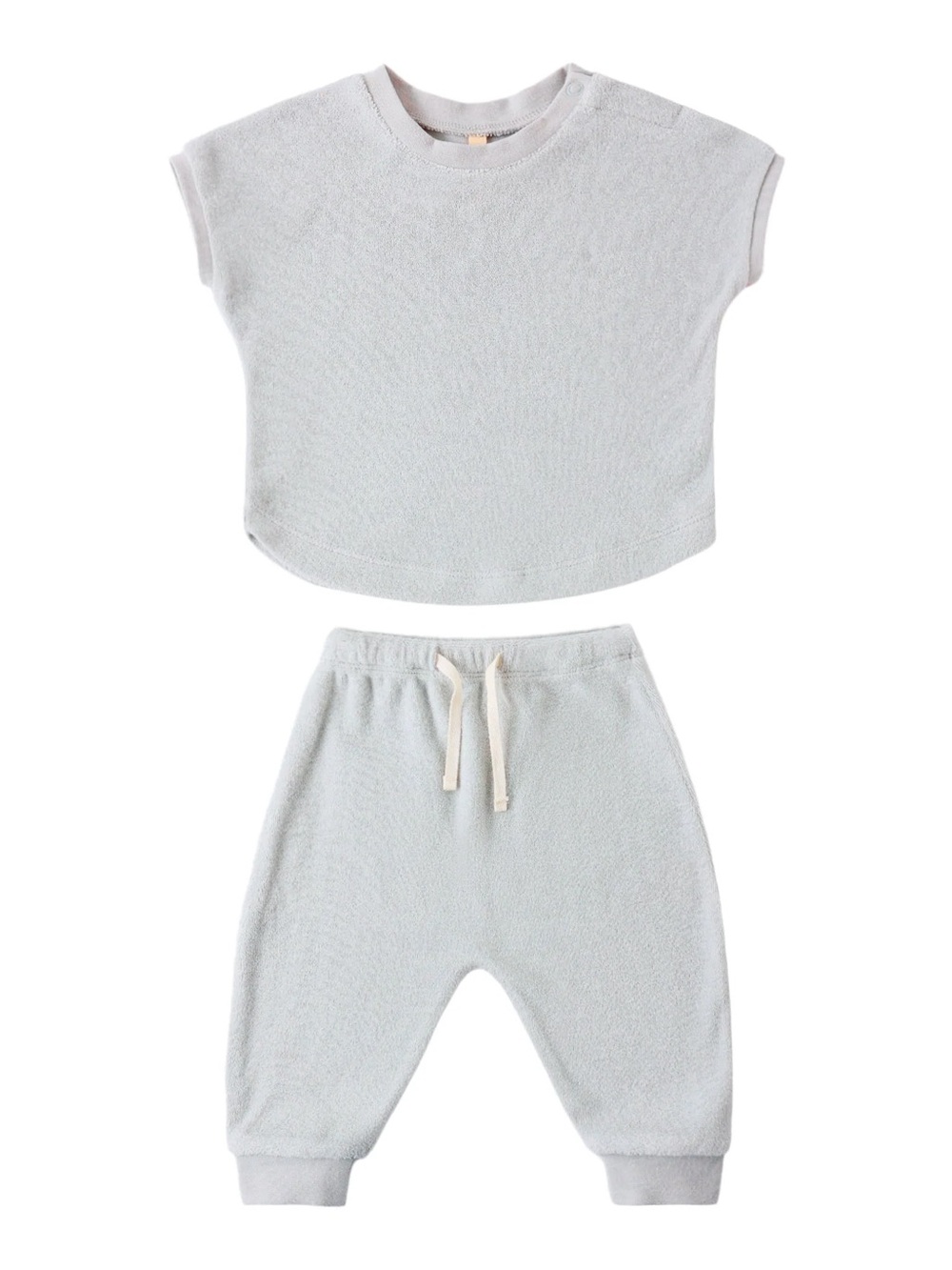 Quincy Mae Light Gray Terry Kids Matching Set